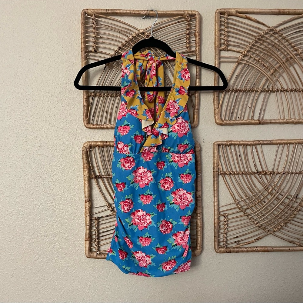 Matilda Jane Swimwear Tankini Top Floral Chase the Sun Women's Sz‎ M NWT B43